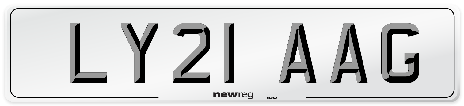 LY21 AAG Number Plate from New Reg